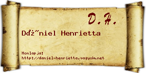 Dániel Henrietta névjegykártya