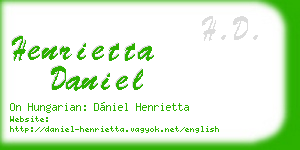 henrietta daniel business card