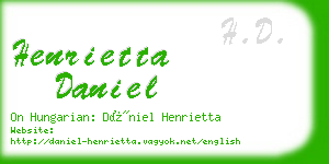 henrietta daniel business card